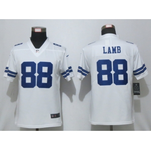 Women's Dallas Cowboys  #88 CeeDee Lamb White Vapor Untouchable Limited Player Football Jersey