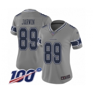 Women's Dallas Cowboys #89 Blake Jarwin Limited Gray Inverted Legend 100th Season Football Jersey