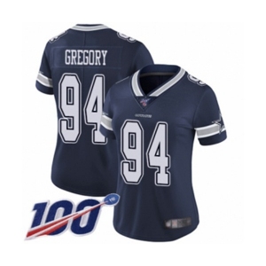 Women's Dallas Cowboys #94 Randy Gregory Navy Blue Team Color Vapor Untouchable Limited Player 100th Season Football Jersey