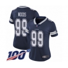 Women's Dallas Cowboys #99 Antwaun Woods Navy Blue Team Color Vapor Untouchable Limited Player 100th Season Football Jersey