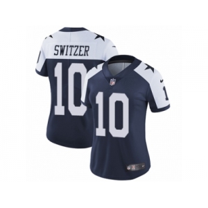 Women's Nike Dallas Cowboys #10 Ryan Switzer Vapor Untouchable Limited Navy Blue Throwback Alternate NFL Jersey