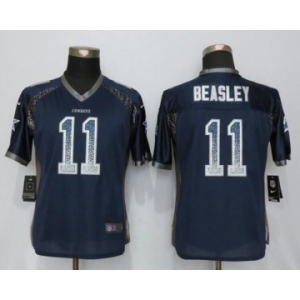 Women's Nike Dallas Cowboys #11 Cole Beasley Drift Fashion Blue Jerseys