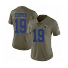 Women's Nike Dallas Cowboys #19 Amari Cooper Limited Olive 2017 Salute to Service NFL Jersey