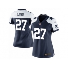 Women's Nike Dallas Cowboys #27 Jourdan Lewis Limited Navy Blue Throwback Alternate NFL Jersey