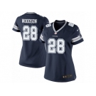 Women's Nike Dallas Cowboys #28 Darren Woodson Limited Navy Blue Team Color NFL Jersey