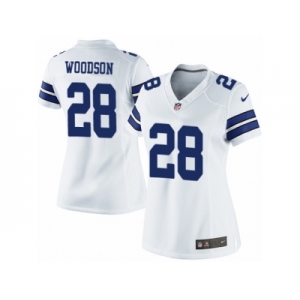 Women's Nike Dallas Cowboys #28 Darren Woodson Limited White NFL Jersey