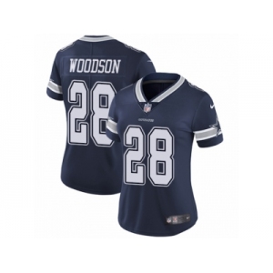 Women's Nike Dallas Cowboys #28 Darren Woodson Vapor Untouchable Limited Navy Blue Team Color NFL Jersey