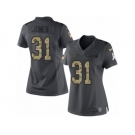 Women's Nike Dallas Cowboys #31 Byron Jones Limited Black 2016 Salute to Service NFL Jersey