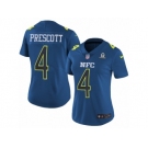 Women's Nike Dallas Cowboys #4 Dak Prescott Limited Blue 2017 Pro Bowl NFL Jersey