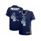 Women's Nike Dallas Cowboys #4 Dak Prescott Limited Navy Blue Drift Fashion NFL Jersey