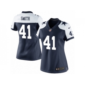Women's Nike Dallas Cowboys #41 Keith Smith Limited Navy Blue Throwback Alternate NFL Jersey