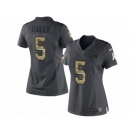Women's Nike Dallas Cowboys #5 Dan Bailey Limited Black 2016 Salute to Service NFL Jersey