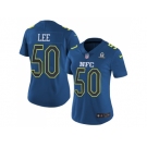 Women's Nike Dallas Cowboys #50 Sean Lee Navy Stitched NFL Limited NFC 2017 Pro Bowl Jersey