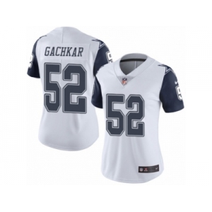 Women's Nike Dallas Cowboys #52 Andrew Gachkar Limited White Rush NFL Jersey