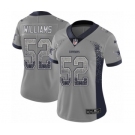 Women's Nike Dallas Cowboys #52 Connor Williams Limited Gray Rush Drift Fashion NFL Jersey