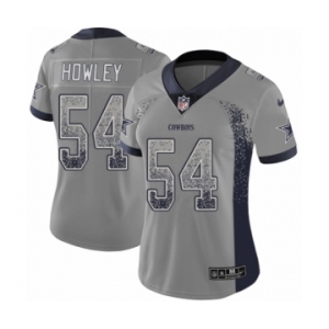 Women's Nike Dallas Cowboys #54 Chuck Howley Limited Gray Rush Drift Fashion NFL Jersey
