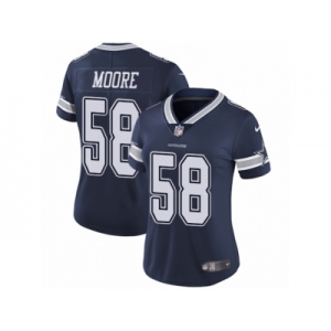 Women's Nike Dallas Cowboys #58 Damontre Moore Vapor Untouchable Limited Navy Blue Team Color NFL Jersey