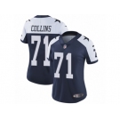 Women's Nike Dallas Cowboys #71 La'el Collins Vapor Untouchable Limited Navy Blue Throwback Alternate NFL Jersey