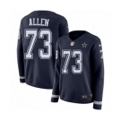 Women's Nike Dallas Cowboys #73 Larry Allen Limited Navy Blue Therma Long Sleeve NFL Jersey