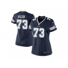 Women's Nike Dallas Cowboys #73 Larry Allen Navy Blue Stitched NFL Elite jersey