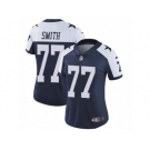 Women's Nike Dallas Cowboys #77 Tyron Smith Vapor Untouchable Limited Navy Blue Throwback Alternate NFL Jersey