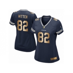 Women's Nike Dallas Cowboys #82 Jason Witten Elite Navy Gold Team Color NFL Jersey
