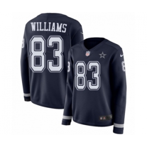 Women's Nike Dallas Cowboys #83 Terrance Williams Limited Navy Blue Therma Long Sleeve NFL Jersey