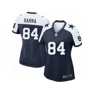 Women's Nike Dallas Cowboys #84 James Hanna Game Navy Blue Throwback Alternate NFL Jersey