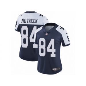 Women's Nike Dallas Cowboys #84 Jay Novacek Vapor Untouchable Limited Navy Blue Throwback Alternate NFL Jersey