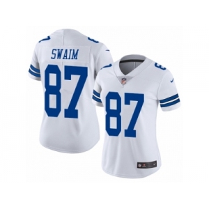 Women's Nike Dallas Cowboys #87 Geoff Swaim Vapor Untouchable Limited White NFL Jersey