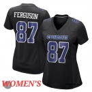 Women's Nike Dallas Cowboys #87 Jake Ferguson Carbon Black Fashion Game Jersey