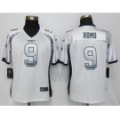Women's Nike Dallas Cowboys #9 Tony Romo Drift Fashion White Jerseys