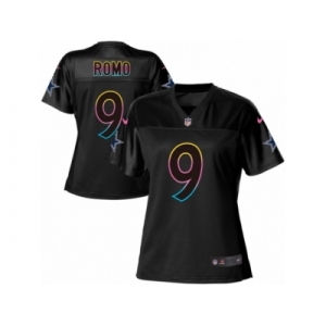 Women's Nike Dallas Cowboys #9 Tony Romo Game Black Fashion NFL Jersey