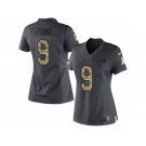 Women's Nike Dallas Cowboys #9 Tony Romo Limited Black 2016 Salute to Service NFL Jersey