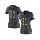Women's Nike Dallas Cowboys #91 L. P. Ladouceur Limited Black 2016 Salute to Service NFL Jersey