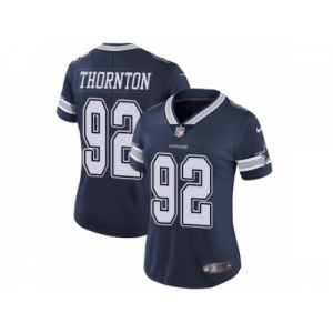 Women's Nike Dallas Cowboys #92 Cedric Thornton Vapor Untouchable Limited Navy Blue Team Color NFL Jersey