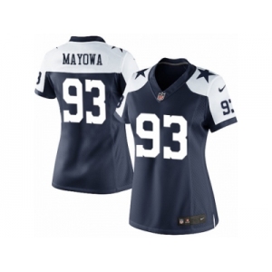 Women's Nike Dallas Cowboys #93 Benson Mayowa Limited Navy Blue Throwback Alternate NFL Jersey