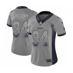 Women's Nike Dallas Cowboys #94 Randy Gregory Limited Gray Rush Drift Fashion NFL Jersey