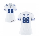 Women's Nike Dallas Cowboys #96 Maliek Collins White NFL Jersey