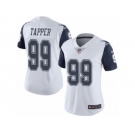 Women's Nike Dallas Cowboys #99 Charles Tapper Limited White Rush NFL Jersey