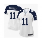 nike women nfl jerseys dallas cowboys #11 beasley white[Elite thankgivings][beasley]