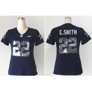 nike women nfl jerseys dallas cowboys #22 e.smith blue jerseys