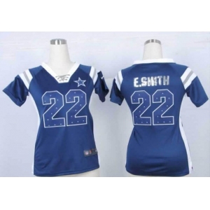 nike women nfl jerseys dallas cowboys #22 e.smith blue[fashion Rhinestone sequins]