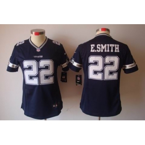 nike women nfl jerseys dallas cowboys #22 e.smitth blue[nike limited]