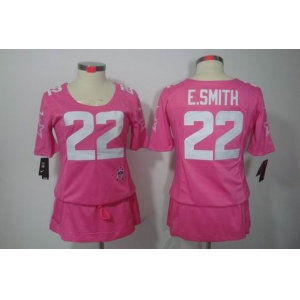 nike women nfl jerseys dallas cowboys #22 e.smitth pink[breast cancer awareness]