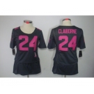 nike women nfl jerseys dallas cowboys #24 claiborne dk.grey[breast cancer awareness]