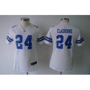 nike women nfl jerseys dallas cowboys #24 claiborne white[claiborne][nike]