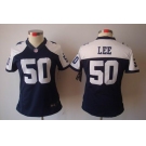 nike women nfl jerseys dallas cowboys #50 lee blue[nike limited throwback]