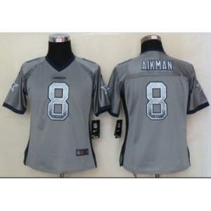 nike women nfl jerseys dallas cowboys #8 aikman grey[Elite drift fashion]