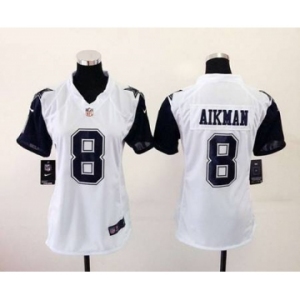 nike women nfl jerseys dallas cowboys #8 aikman white[nike throwback]